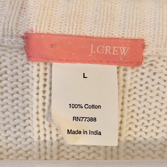 J. Crew Ribbed Cotton Crewneck Sweater w/ Zipper - Picture 5 of 6